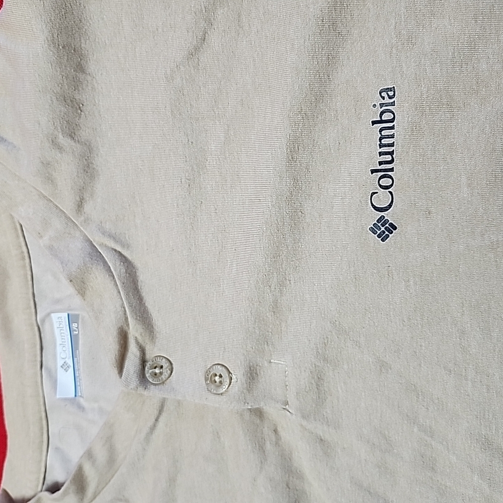 Columbia Beige Henley Shirt